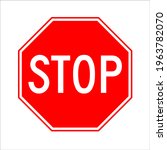 stop prohibition sign. vector... | Shutterstock .eps vector #1963782070