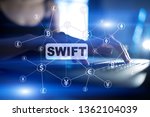SWIFT, Society for Worldwide Interbank Financial Telecommunications, online payment and financial regulation concept.