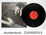 Small photo of Miami, FL, USA: Dec 2022: Pop rock and soft rock artist, Billy Joel music album on vinyl record LP disc. Titled: Greatest Hits Volume I and Volume II album cover