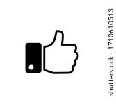 thumb icon. like icon vector... | Shutterstock .eps vector #1710610513