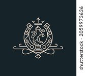 heraldry horse crest shield... | Shutterstock .eps vector #2059973636