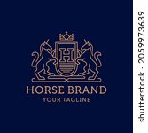 heraldry horse crest shield... | Shutterstock .eps vector #2059973639