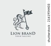lion heraldry emblem modern... | Shutterstock .eps vector #2161954403