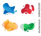 set of abstract liquid shapes.... | Shutterstock .eps vector #1684620100