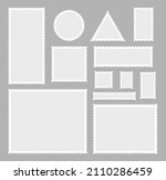 postage stamps frames. vector... | Shutterstock .eps vector #2110286459