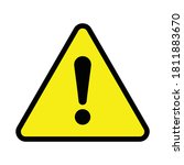 caution warning sign sticker.... | Shutterstock .eps vector #1811883670
