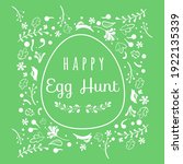 happy easter  egg hunt... | Shutterstock .eps vector #1922135339