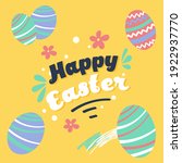 colorful happy easter greeting... | Shutterstock .eps vector #1922937770