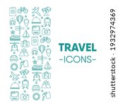 travel set line icons in flat... | Shutterstock .eps vector #1932974369