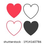 collection of heart... | Shutterstock .eps vector #1914160786
