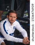 Small photo of Istanbul, Turkey - August 14, 2019: Frank Lampard a head coach (manager) of Chealse FC at the match of UEFA Super Cup. Film gains