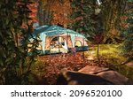 Tent In The Autumn Forest. Tent ...