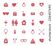 flat icons for valentine day or ... | Shutterstock .eps vector #236407690