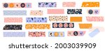 Vector Set Of Washi Tapes With...