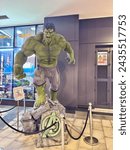 Small photo of Dubai, uae - march 9,2024 picture contains a hulk statue in the modern city jbr marina downtown Atlantis jumeirah