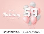 happy 59th birthday balloons... | Shutterstock . vector #1837149523