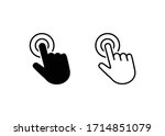 hand touch icon vector. touch... | Shutterstock .eps vector #1714851079