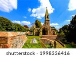 Old stone church and cemetery....