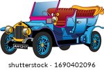 car vector vintage tarantass... | Shutterstock .eps vector #1690402096