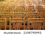 Background Row Wooden Chairs...