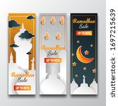 3d ramadan sale vertical... | Shutterstock .eps vector #1697215639