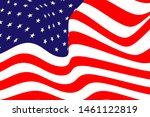 waving american flag. vector... | Shutterstock .eps vector #1461122819