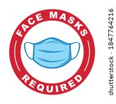 face masks required stock... | Shutterstock .eps vector #1847764216