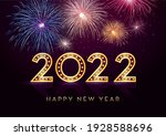 colorful fireworks 2022 new... | Shutterstock .eps vector #1928588696