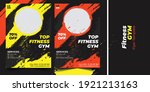fitness gym brush effect flyer... | Shutterstock .eps vector #1921213163