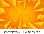 abstract yellow and orange 3d... | Shutterstock .eps vector #1985459756
