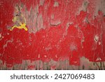 Small photo of Soviet Union flag and paint cracks. Prison concept with border image. Soviet Union is currently heading toward recession. Inflation. employment. economic recession. Double exposure hologram