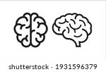 human brain medical vector icon ... | Shutterstock .eps vector #1931596379
