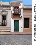 Small photo of Casa Minima facade, the tightest house of the city located at San Lorenzon street in San Telmo, Buenos Aires