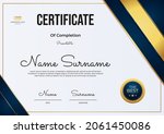 luxury certificate of... | Shutterstock .eps vector #2061450086