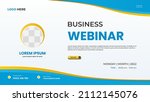 business webinar website banner ... | Shutterstock .eps vector #2112145076