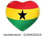 republic of ghana flag as shape ... | Shutterstock . vector #2134422313