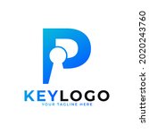 initial letter p keyhole logo... | Shutterstock .eps vector #2020243760
