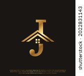 initial letter j home house... | Shutterstock .eps vector #2022831143