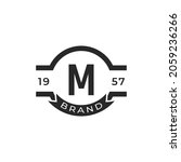 vintage insignia letter m logo... | Shutterstock .eps vector #2059236266