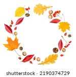 Circular Autumn Composition Of...