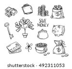 hand drawn vector illustrations ... | Shutterstock .eps vector #492311053