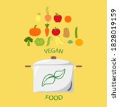 vegan  vegetarian menu icon... | Shutterstock .eps vector #1828019159