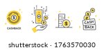 cashback icon set  return money ... | Shutterstock .eps vector #1763570030