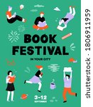book festival concept poster.... | Shutterstock .eps vector #1806911959