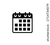 flat calendar icon. schedule... | Shutterstock .eps vector #1714734079
