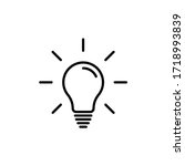light bulb line icon vector.... | Shutterstock .eps vector #1718993839