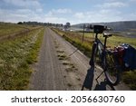 Bicycle On Dyke On The Elbe...
