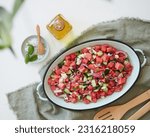 Mediterranean watermelon salad...