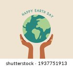 happy earth day. african hands... | Shutterstock .eps vector #1937751913