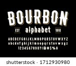 vintage styled alphabet design... | Shutterstock .eps vector #1712930980
